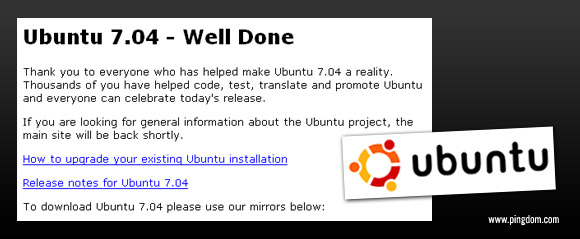 Ubuntu.com, the light version...