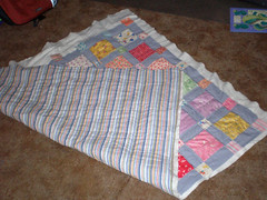 Feedsack quilt - front and back
