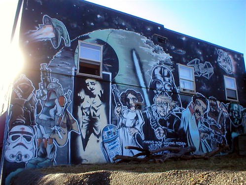 Found on Flickr: Check out this Star Wars mural on the side of a tattoo shop 