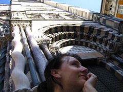 taking a break by the Cathedral