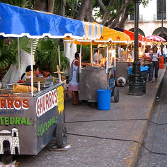 food stalls - Merida zocalo