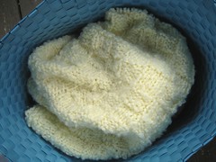 yellow baby blanket, WIP