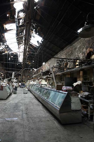 Interior damage to Eastern Market, DC