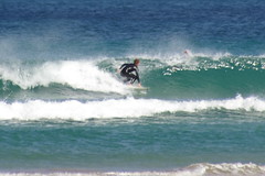Surfer enjoying wave