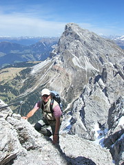Climbing Messner Klettersteig