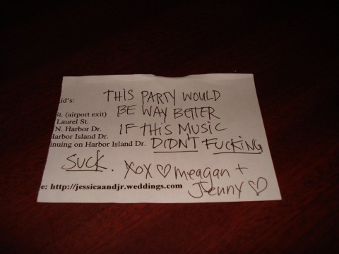 This party would be better if the music didn't fucking suck. xox Meagan + Jenny