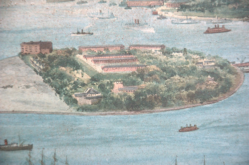 Detail, Governor's Island, New York Dock Company lithograph, Circa 1911