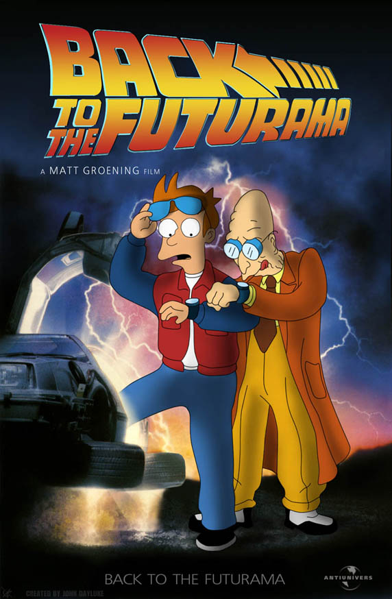 Poster de Futurama estilo Volver al Futuro