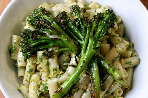 Pistachio Arugula Pesto with Sauteed Broccolini