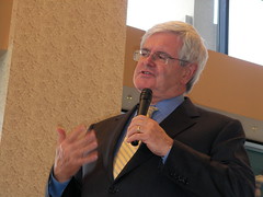 Newt Gingrich speaks in West Des Moines