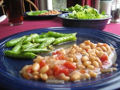 White Beans, Sugar Snap Peas, and Romaine Salad