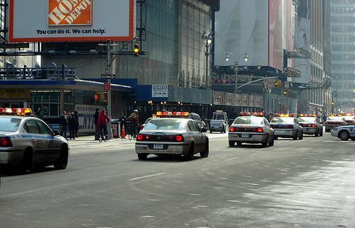 NYPD cars queue by Magnumpi.