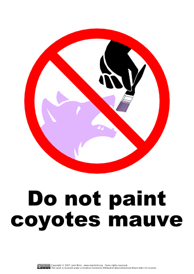 Do not paint coyotes mauve