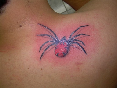 3d tattoo. 3D Spider Tattoos
