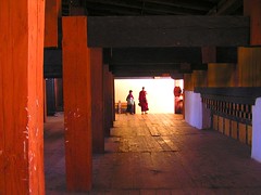 Monks in a dzong