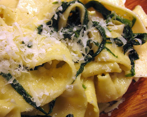 fresh pasta with ramps