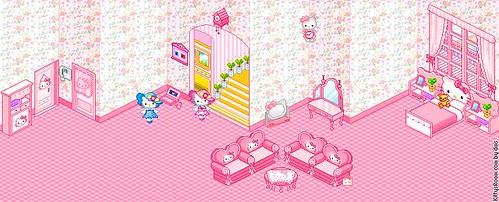 Habitación de Hello Kitty en Pixel art