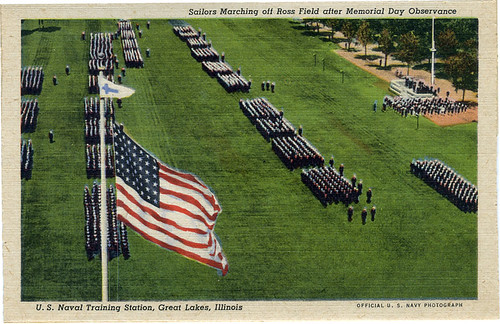 Postcard: Great Lakes Training Base, Memorial Day