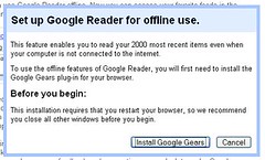google reader offline setup