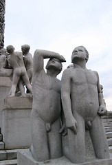Nude boys sculptures