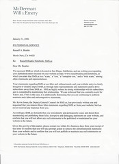 Russell Beattie Cease and Desist Letter by Thomas Hawk