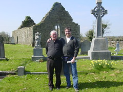 With Father Ryan at Annagh Graveyard