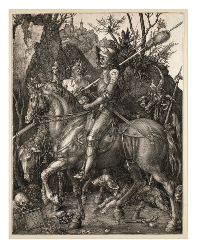 the dark knight rises wallpaper. The Dark Knight Rises: Albrecht Dürer Knight Death and the Devil a copperplate engraving