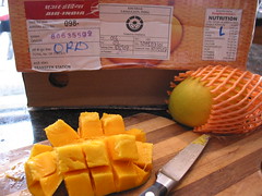 Mango cut and ready for eating