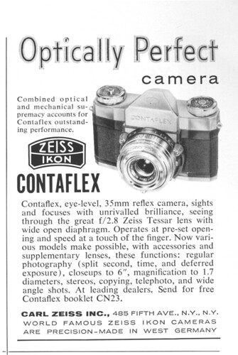 Contaflex ad in National Geographic, January 1958