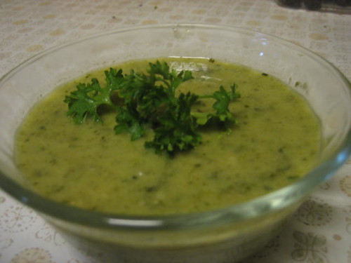 billie's "creamy" zucchini soup