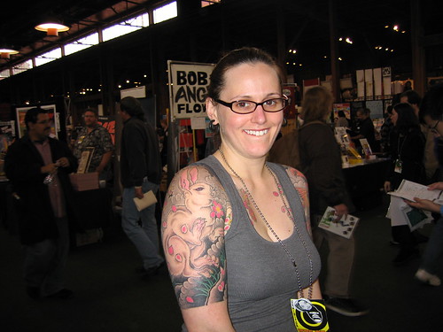 tattoos on arms. Woman With Tattooed Arms