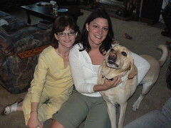 Kristy,  Gina, and Gina's dog