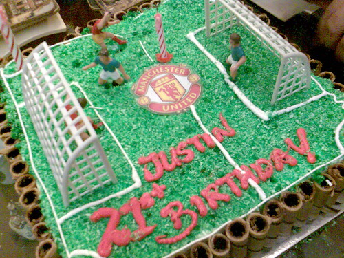 The ManU fan's Soccer Field Cake