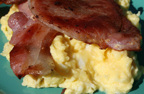 Scrambled Duck Eggs and Bacon