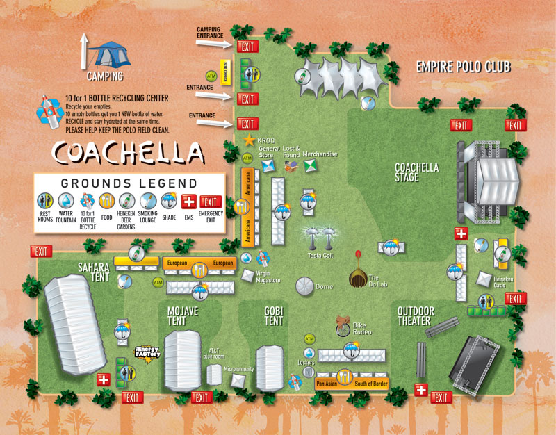 Coachella 2007 Festival Grounds Map
