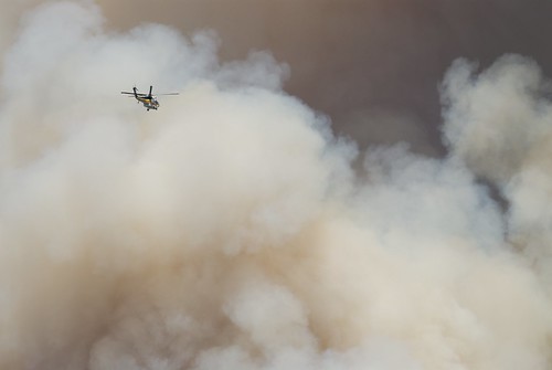 Helicopter going to the fire