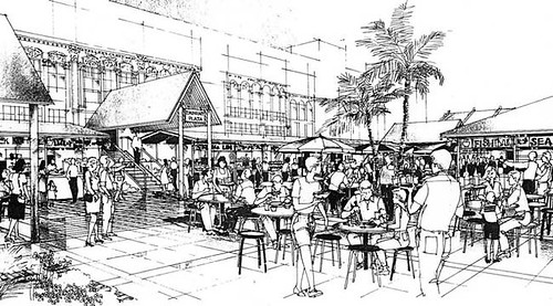 Food court plaza by you.