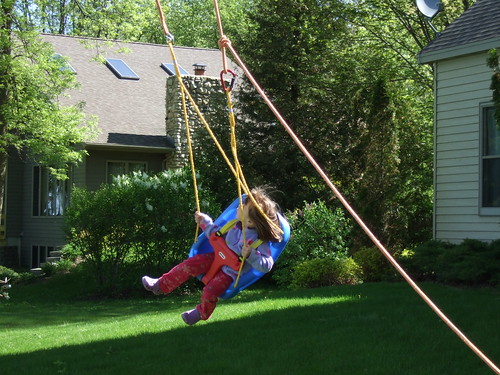 Maddy going on the "crazy swing"