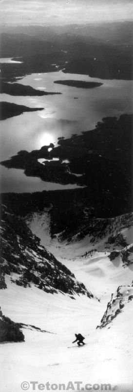 Skiing the Skillet Glacier on Mt Moran in 1998