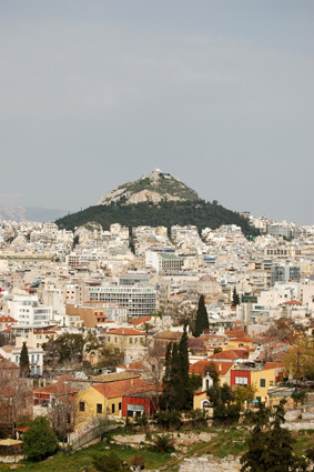 Athens Hill and city
