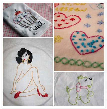 first embroideries by talented Flickrers!