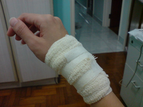 bandaged wrist
