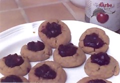 Thumbprint Cookies with Sour Cherry Jam