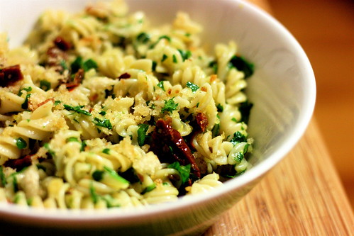 Pasta Gremolata with Sundried Tomatoes and Garlic Breadcrumbs