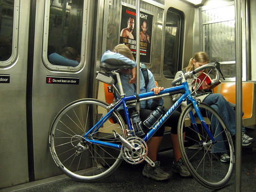 biking on the subway