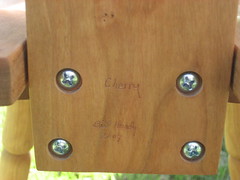 signature on chair