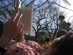 shira and i watching the crowd at tompkins square park by arimoore, on Flickr