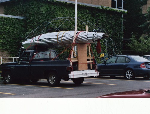Transporting the rolled up steel deployable randome