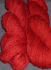 red shawl yarn