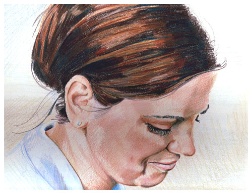 Colored pencil drawing entitled Kate